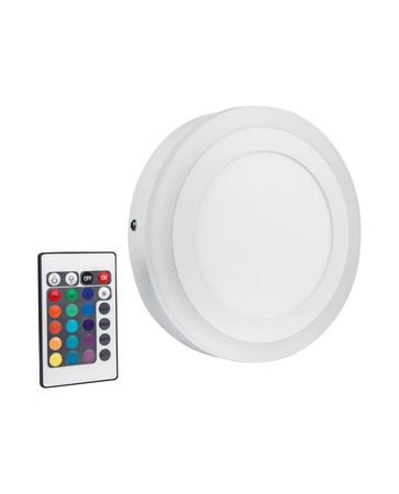 Panel LED Natynkowy Lampa Sufitowa COLOR WHITE 18W 1020lm 3000K Ciepła RGB 20cm LEDVANCE