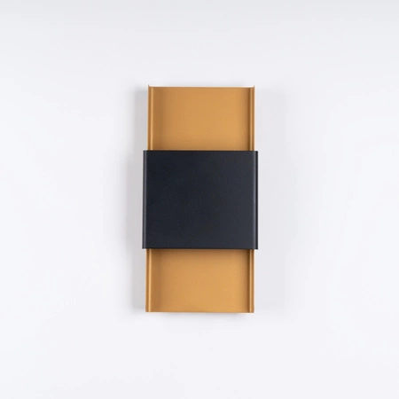 Lampa Ścienna Kinkiet 2x G9 Prostokątna Złota Czarna Nowoczesna Durlin Sollux