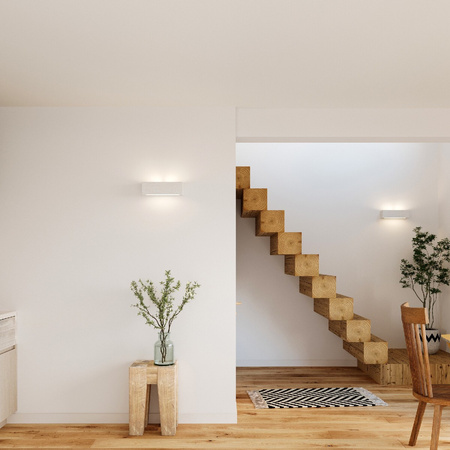 Lampa Ścienna Oprawa Natynkowa Kinkiet E27 Prostokątna Biała Nowoczesna Vega Sollux