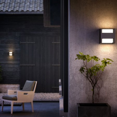 Lampa Ogrodowa LED Kinkiet Elewacyjny ARBOUR 3,8W 2700K Ciepła IP44 Góra-Dół Antracyt PHILIPS
