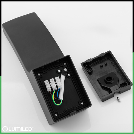 Lampa Elewacyjna LED Zewnętrzna Ścienna Czarna Kinkiet Ogrodowy 10W 4000K IP54 LOGIA LUMILED