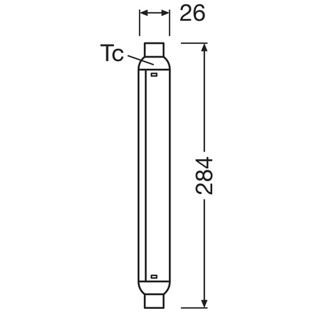 Żarówka LED Tubularna S15s 7W = 57W 750lm 2700K Ciepła 140° LINE Osram