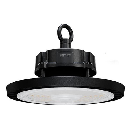 Lampa LED Przemysłowa High Bay 100W 15000lm 5000 Zimna 90° Ściemnialna Czarny IP65 Masterled