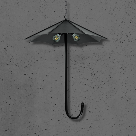 Lampa Wisząca Sufitowa Żyrandol 3xE27 PARASOL Czarna - GOLDLUX (Polux)