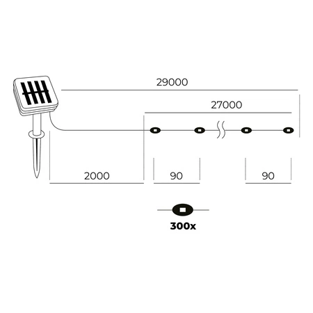 Lampa Ogrodowa Zewnętrzna LED 0.12W 3000K Ciepła Czarna IP44 Spark Kobi