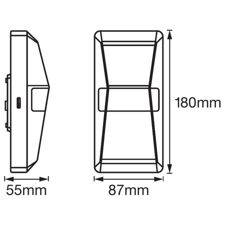 Lampa Zewnętrzna LED KINKIET ELEWACYJNY Szary 10W 4000K Sensor ENDURA PRO LEDVANCE