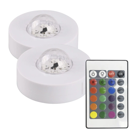 Lampki Dekoracyjna Party LED FESTA RGB 2szt. z Pilotem Na Baterie