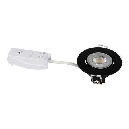 Oprawa Sufitowa Podtynkowa LED FIZU DOWNLIGHT 4.8W 3000K IP20 Ruchoma Czarna KANLUX