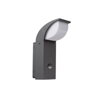 Lampa Ogrodowa Zewnętrzna Kinkiet LED Czujnik Ruchu ABETE 7W 4000K IP44 Grafitowy KANLUX