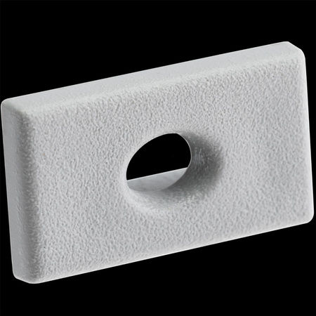 Zaślepka do profilu natynkowego KM35 z otworem szara tworzywo sztuczne