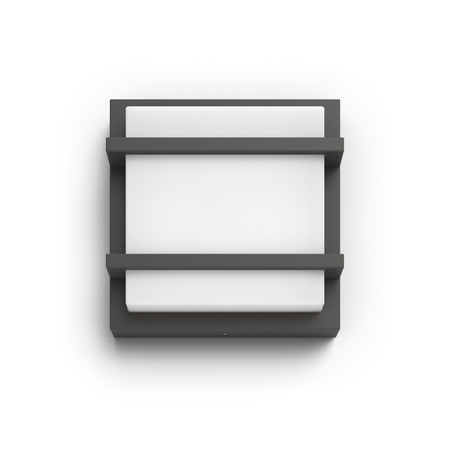 Kinkiet Ogrodowy Lampa Elewacyjna Zewnętrzna LED 12W 1200lm 2700K IP44 Antracyt Petronia Philips