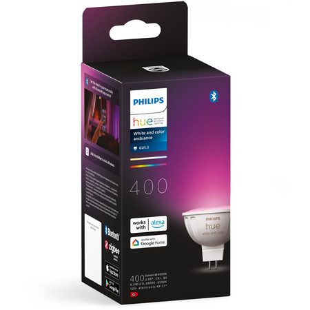 Żarówka LED MR16 6,3W CCT RGB PHILIPS HUE White & COLOR Ambiance Bluetooth Zigbee