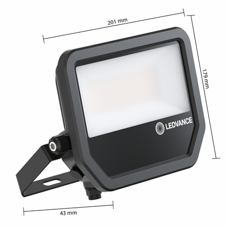 Naświetlacz LED Reflektor Zewnętrzny Lampa 41W 6000lm 6500K IP66 Czarny Floodlight Ledvance