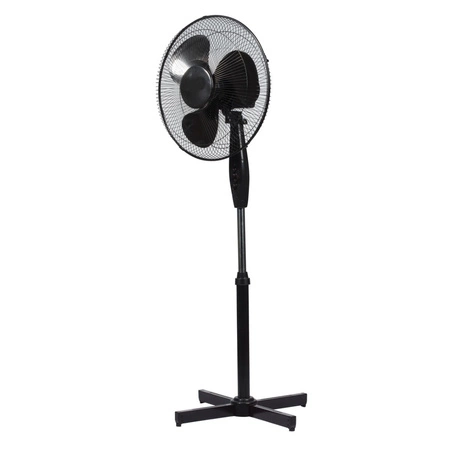 Wentylator Podłogowy Wiatrak Stojący Cyrkulator 40W Czarny Cichy Pokojowy