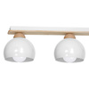 Lampa sufitowa w stylu skandynawskim biała MiLAGRO DAMA 3x E27 Drewno + metal