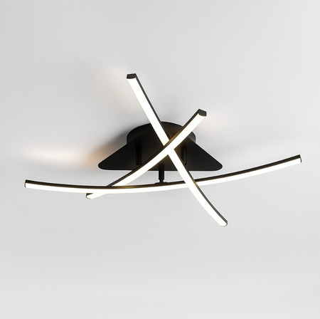 Lampa sufitowa geometryczna PLAFON LED żyrandol MODENA LORIA 29W 4000K czarny