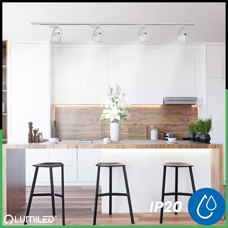 Zestaw Szyna Oświetleniowa Szynoprzewód 2m + 4x Reflektor Szynowy GU10 AR111 VICTUS BIAŁY