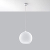 Lampa Sufitowa Wisząca Zwis Kula E27 Okrągła Biała Minimalistyczna Ball Sollux