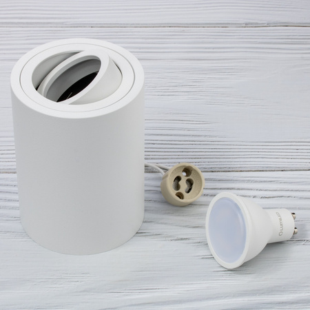 Oprawa Natynkowa HALOGENOWA Tuba Spot AMAT-L Okrągła 115mm + LED GU10 8W 3000K LUMILED