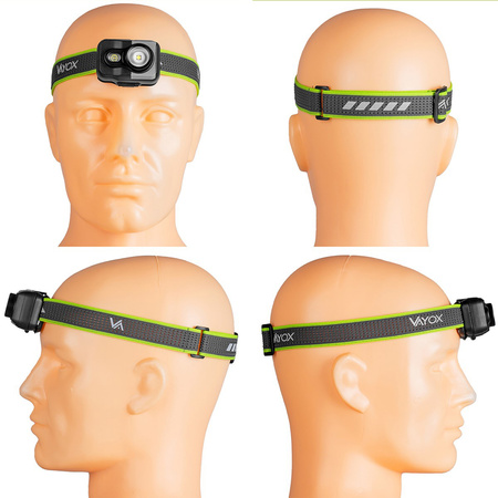 LATARKA Akumulator Czołowa LED 800LM CREE + SMD PRO SERIES VA0196 VAYOX