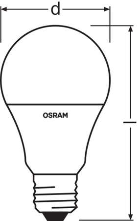 Żarówka LED A60 E27 9.4W = 60W 806lm 2700K RGBW 200° Ściemnialna Pilot Retrofit Filament Osram