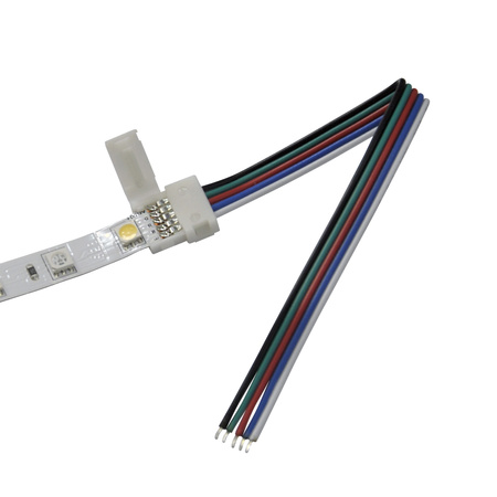 Złączka do Taśm LED RGBW Elastyczna Jednostronna 5pin 10mm Biała Sanico Goldlux