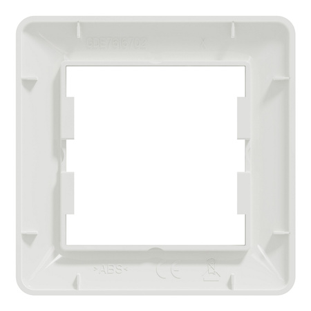 Ramka Pojedyncza Jednokrotna do Włączników Gniazdek Biała SCHNEIDER ASFORA