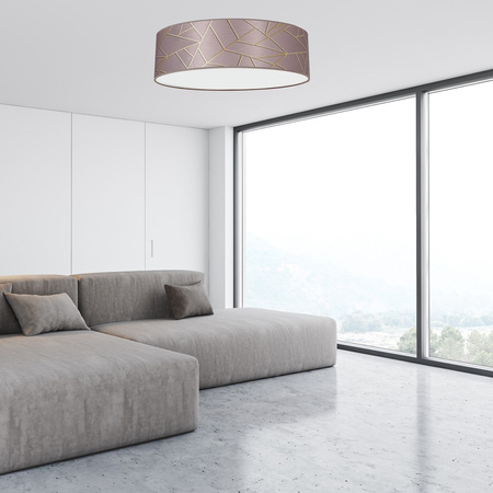 Plafon LED Lampa Sufitowa ZIGGY Różowe Złoto Różowa 3xE27 Ø50cm Milagro