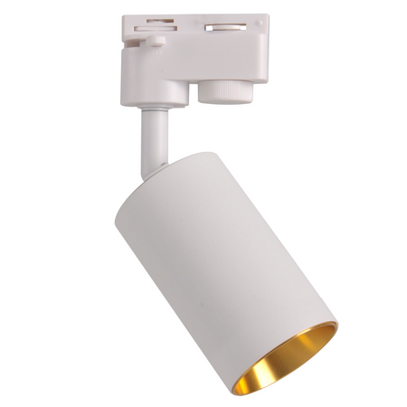 Reflektor Szynowy GU10 Biały + Złoty do Szynoprzewodów Maribel Goldlux