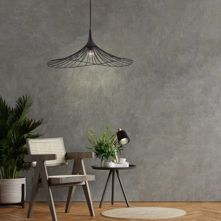 Lampa Sufitowa Wisząca Zwis E27 Czarna Arielle Sanico Goldlux