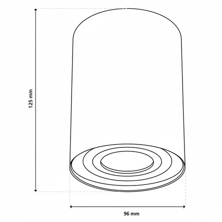 Oprawa Natynkowa HALOGENOWA Spot Tuba Ruchoma GU10 Okrągła Biała 125mm AMAT-XL LUMILED