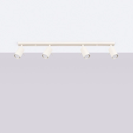 Lampa Sufitowa Reflektor Tuba Spot 4x GU10 Beżowa Ring Bittersweet Shimmer SL.1498 Sollux