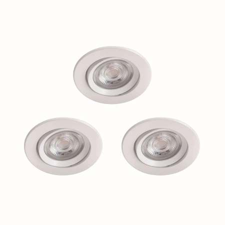 3x Oprawa Podtynkowa Wpuszczana LED 5W 350lm 2700K Biała Sparkle Philips
