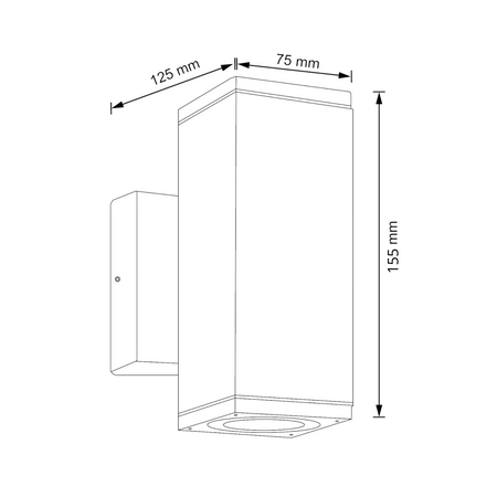 Kinkiet Ścienny Lampa Elewacyjna Zewnętrzna 12W GU10 Czarny IP54 Morris Sanico Goldlux