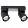 Lampa Sufitowa Ścienna TIMO Kinkiet Reflektor Oprawa Halogenowa Ruchoma 2xGU10 Czarny LVT