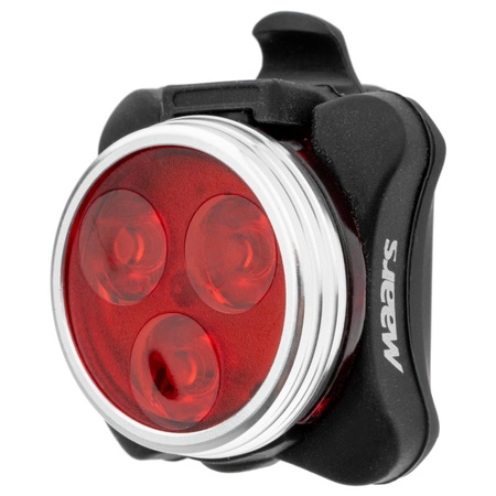 Latarka lampka rowerowa TYŁ MS B301 3x LED 4 tryby świecenia