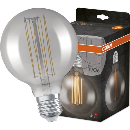 Żarówka Dekoracyjna LED E27 G125 11W = 42W 500lm 1800K Ciepła 320° Filament Ściemnialna OSRAM Vintage 1906