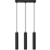Lampa Wisząca Sufitowa Zwis 29cm Reflektor 3x GU10 LED SOPLO Czarny LUMILED