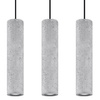Lampa Sufitowa Wisząca Zwis 3x GU10 Tubularna Szara Industrialna Luvo Sollux