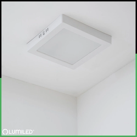 Oprawa Natynkowa Lampa LED Sufitowa 24W Kwadrat 4000K GLOW Biała LUMILED