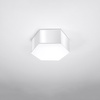 Lampa Sufitowa Oprawa Natynkowa 2x E27 Plafon Wielokątny Biała Nowoczesna Sunde Sollux