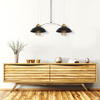 Lampa wisząca czarna w stylu loft MiLAGRO 2xE27 BJORN