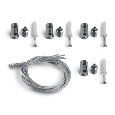 Zestaw Montażowy do Elementów Wiszących 60cm Srebrny VIDEX