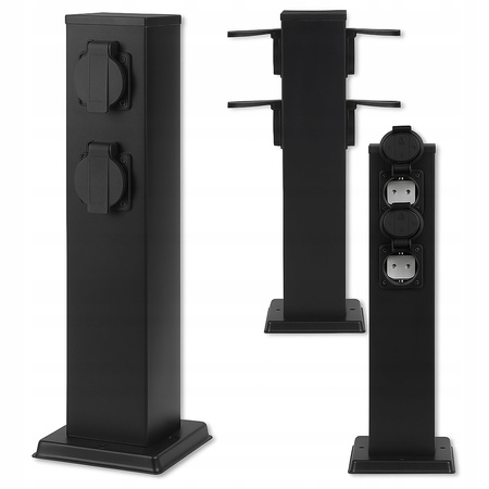 Słupek Ogrodowy Zewnętrzny Stojący 230V 40cm ONTARIO 4x Gniazdo Sieciowe