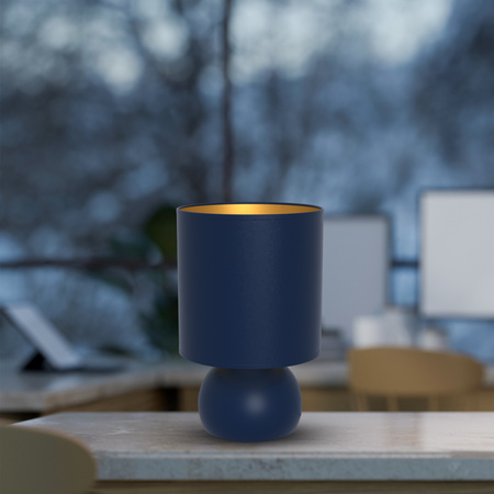 Lampka Biurkowa Stołowa LED VICKY Granatowa Niebieska 1xE27 Milagro