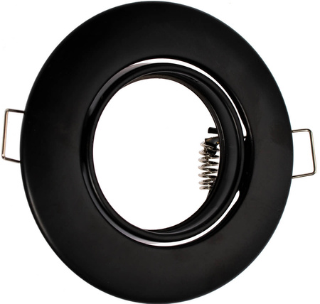 Zestaw 3x Oprawa halogenowa ruchoma GOLDLUX (Polux) okrągła czarna + żarówka LED GU10 3,5W