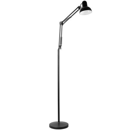 Lampa Stojąca Podłogowa Stołowa LED E27 Czarna z Regulacją Wysokości Belsa Lumiled