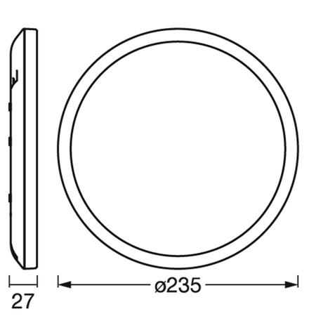 Plafon LED Lampa Sufitowa 15W 1020lm 3000K Ciepła Ściemnialna Natynkowa Czarny 23.5cm Orbis Ledvance