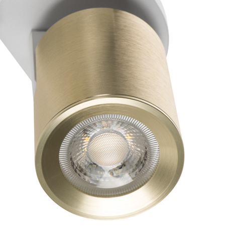 Kinkiet Oprawa Ścienna Sufitowa Regulowana LED GU10 Okrągła Biała Złota Laurin Kanlux