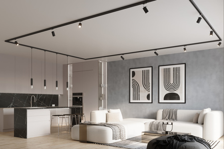 Reflektor szynowy 3 – fazowy LOOPEZ czarny/złoty GU10 3000K 7W 510lm